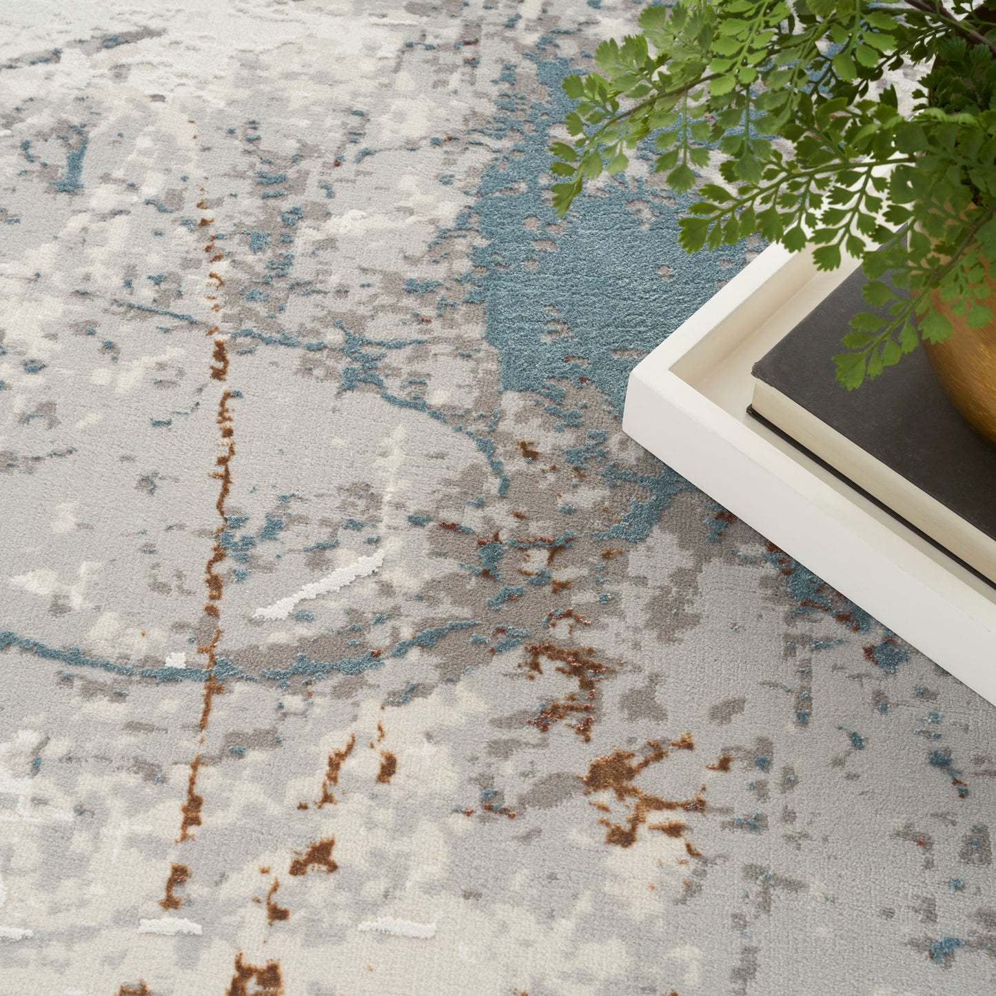 Nourison Home Desire  Ivory Grey Blue  Contemporary