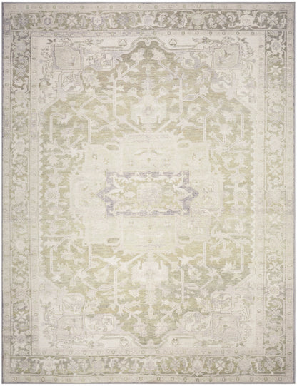 Nourison Home Vintage Washables VWS08 Green Traditional Flat Weave Rug