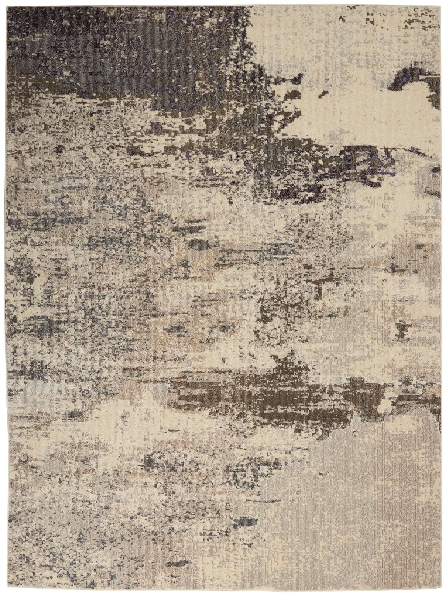 Nourison Home Celestial CES02 Ivory Grey Contemporary Power-loomed Rugs