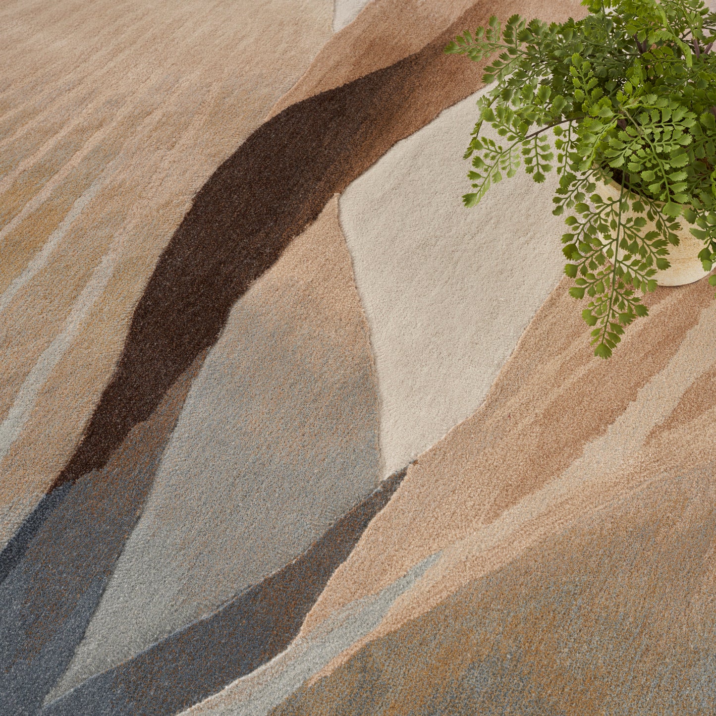 Nourison Home Prismatic  Sand  Contemporary