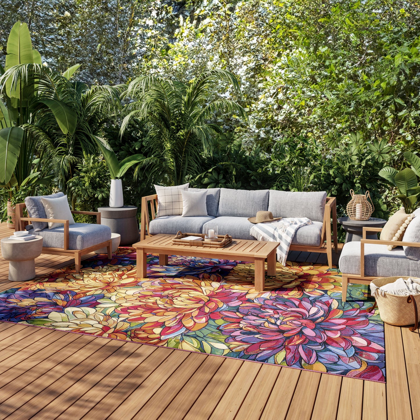 Nourison Home Color Splash  Multicolor  Contemporary