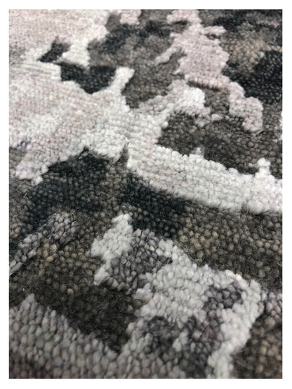 Artisan Mary Silver Contemporary Knotted Rug - Rugs - Artisan - Atlanta Designer Rugs