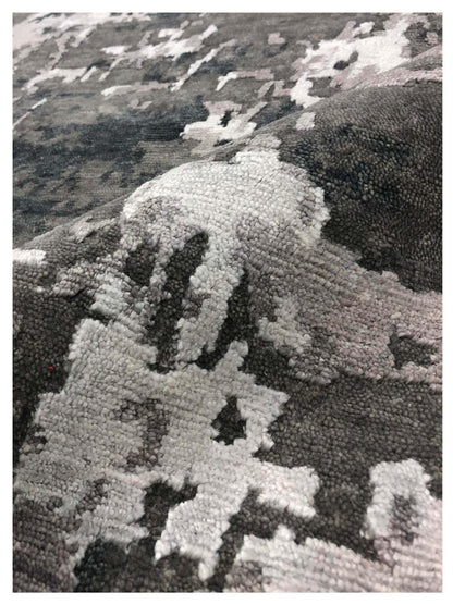 Artisan Mary Silver Contemporary Knotted Rug - Rugs - Artisan - Atlanta Designer Rugs