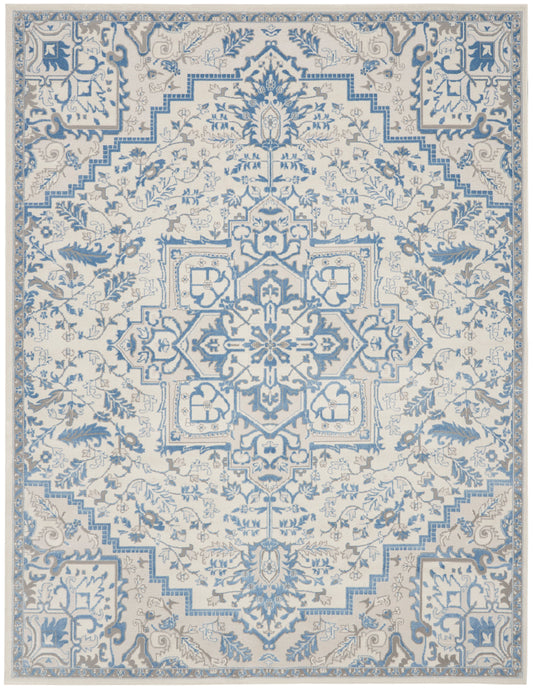 Nourison Home Elation  Ivory Blue  Traditional