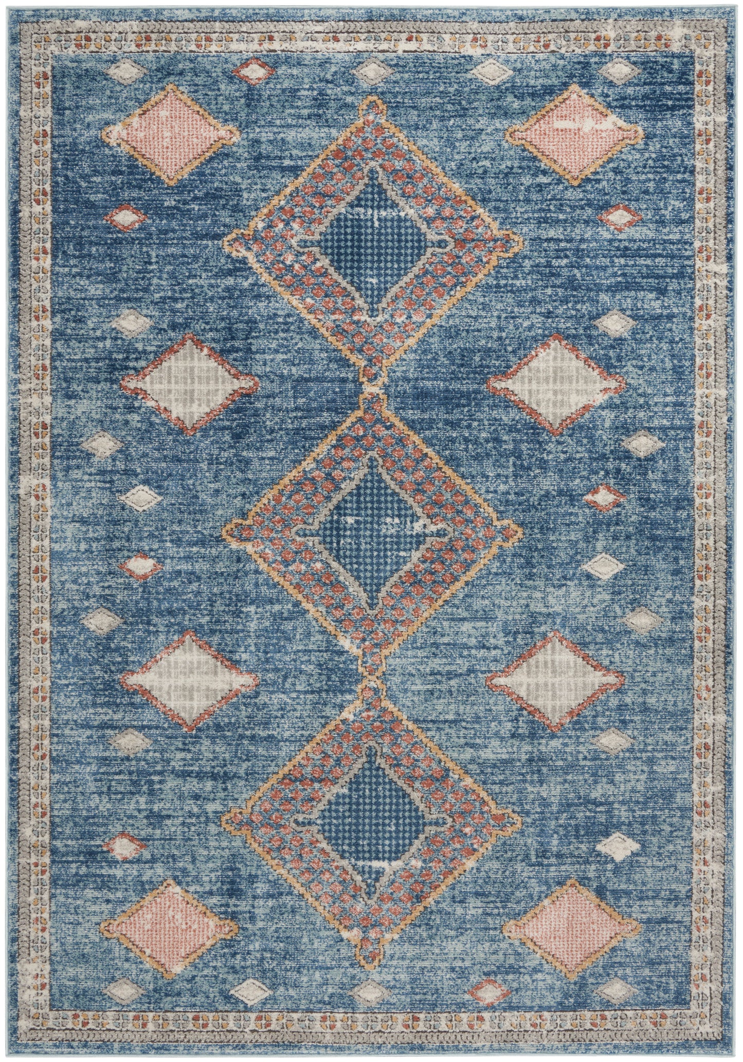 Nourison Home Quarry QUA14 Blue Contemporary Power-loomed Rugs