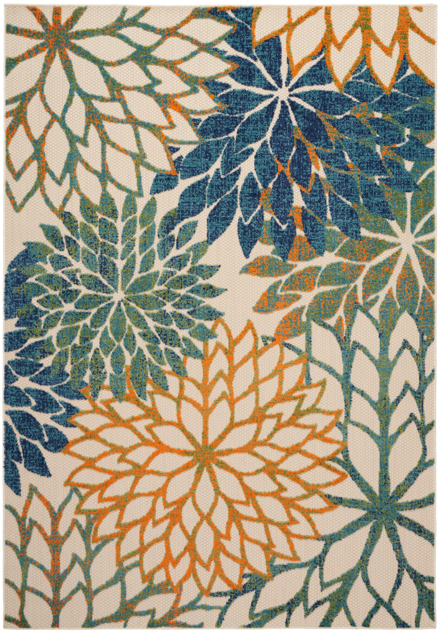 Nourison Home Aloha ALH05 Blue Green Contemporary Power-loomed Rugs