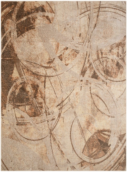 Nourison Home Astra Machine Washable ASW14 Beige Contemporary Power-loomed Rug