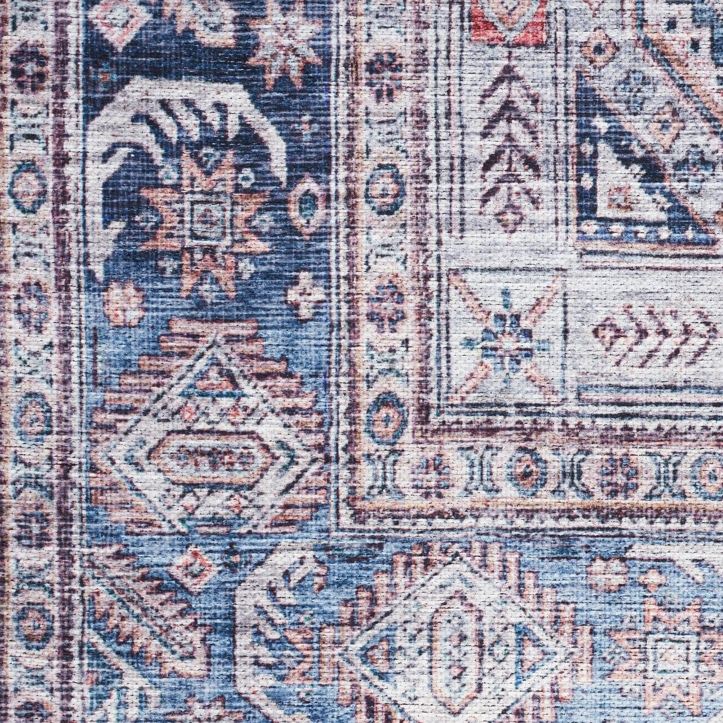 Nourison Home Grand Washables  Blue Multicolor  Traditional