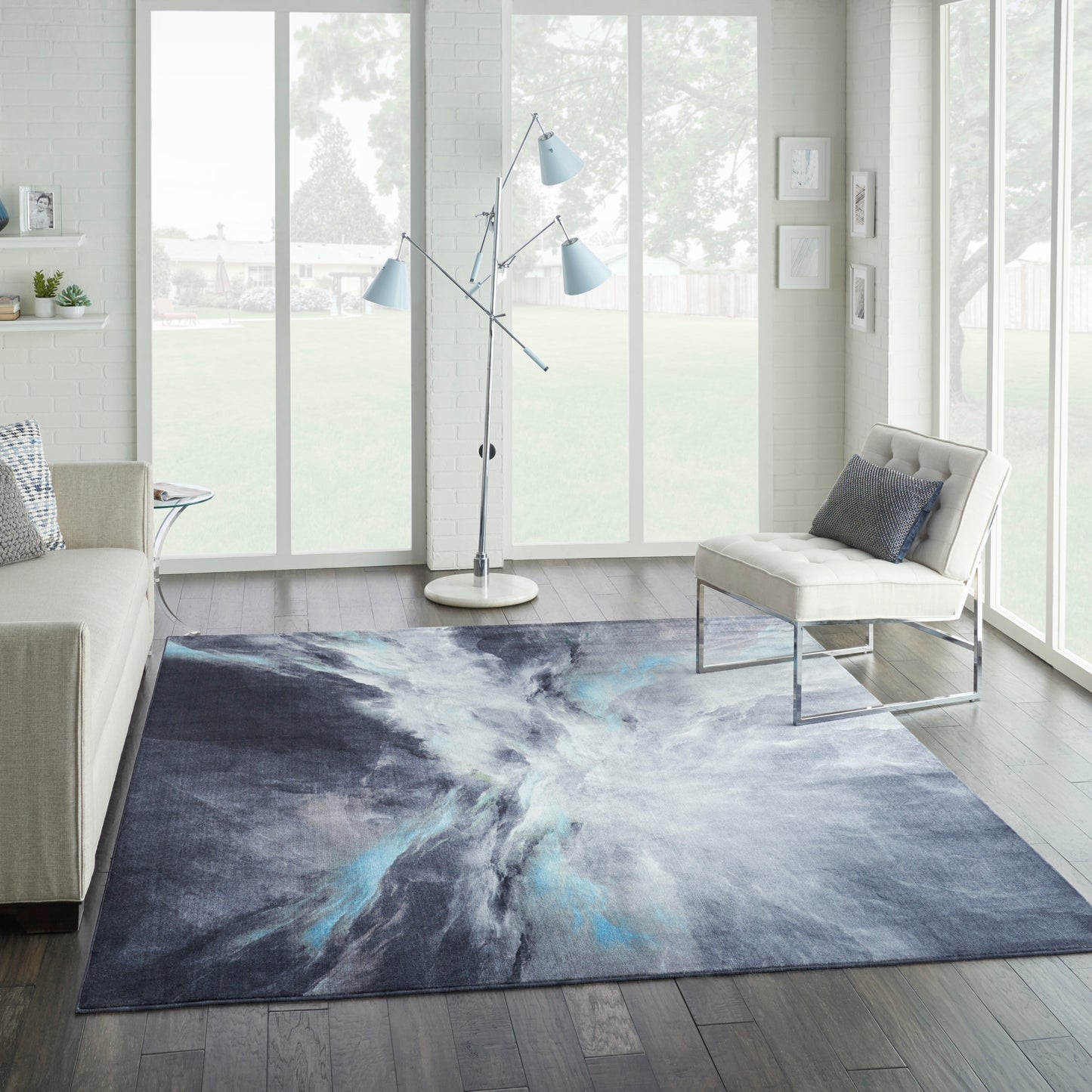 Nourison Home Le Reve  Charcoal Multicolor  Contemporary