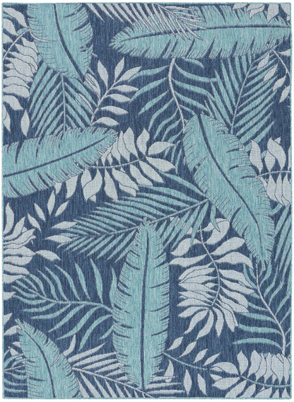 Nourison Home Garden Oasis GOA02 Navy Contemporary Power-loomed Rug
