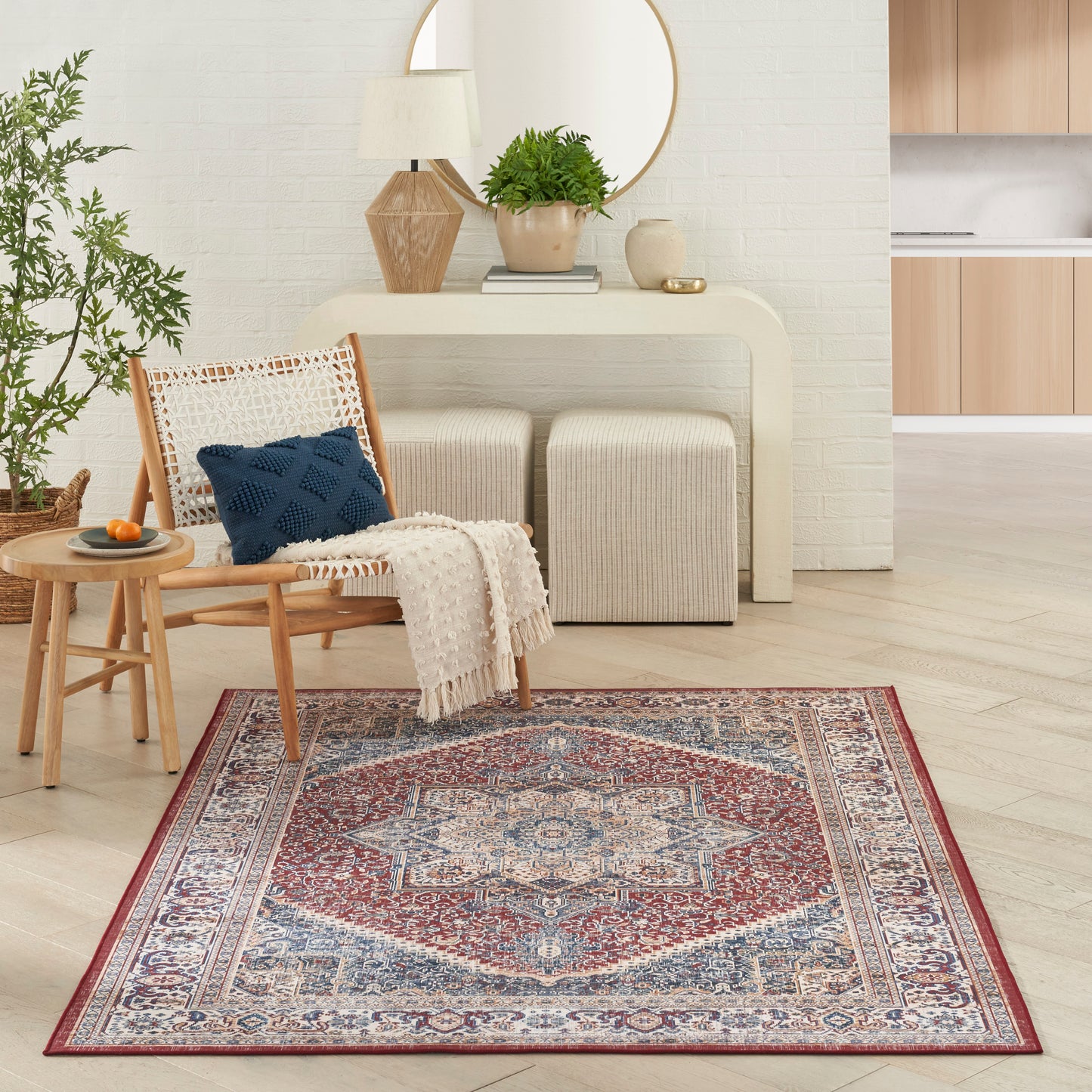 Nourison Home Vintage Home  Red Blue  Traditional