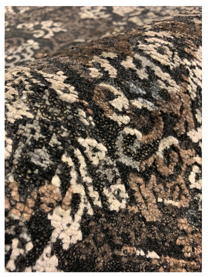 Artisan Dakota Black Silver Transitional Knotted Rug - Rugs - Artisan - Atlanta Designer Rugs