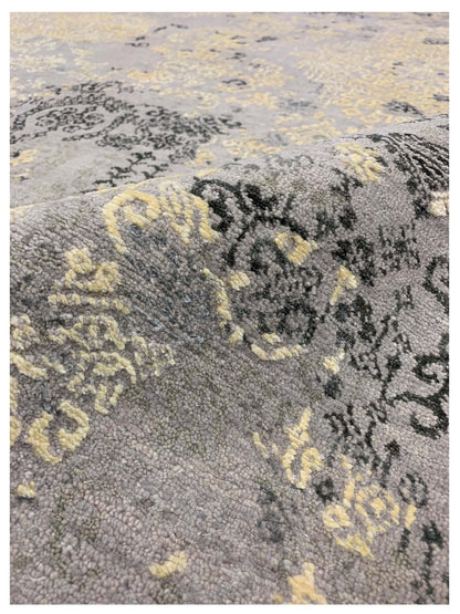 Artisan Dakota Grey Yellow Transitional Knotted Rug - Rugs - Artisan - Atlanta Designer Rugs