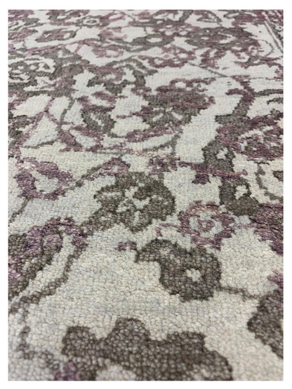 Artisan Reese Beige Purple Transitional Knotted Rug - Rugs - Artisan - Atlanta Designer Rugs