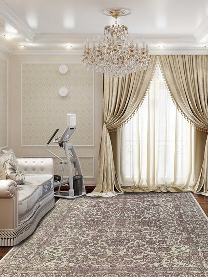 Artisan Reese Beige Purple Transitional Knotted Rug - Rugs - Artisan - Atlanta Designer Rugs