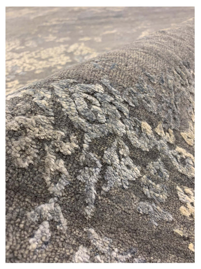 Artisan Dakota Silver Grey Transitional Knotted Rug - Rugs - Artisan - Atlanta Designer Rugs