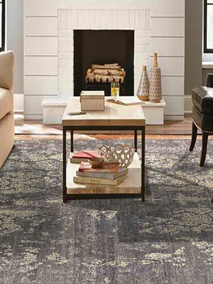 Artisan Dakota Silver Grey Transitional Knotted Rug - Rugs - Artisan - Atlanta Designer Rugs