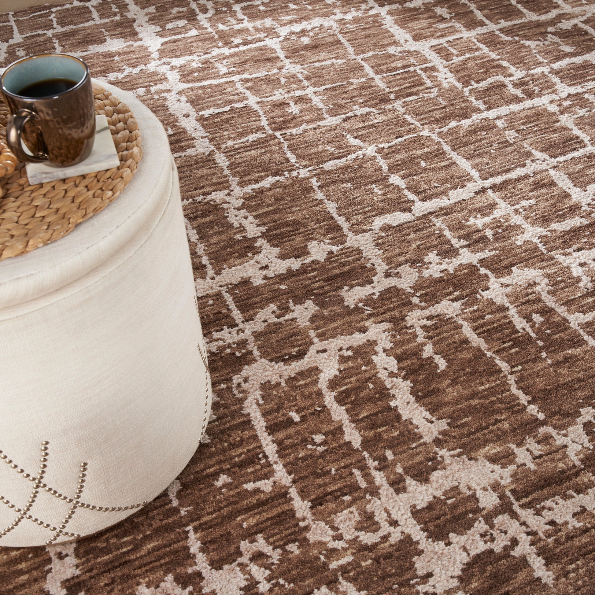 Nourison Home Luna  Mocha Ivory  Contemporary