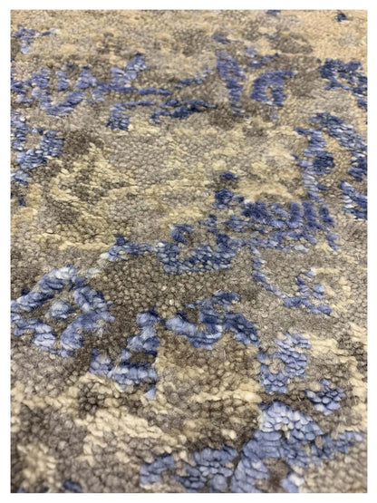Artisan Dakota Silver InkBlue Transitional Knotted Rug - Rugs - Artisan - Atlanta Designer Rugs