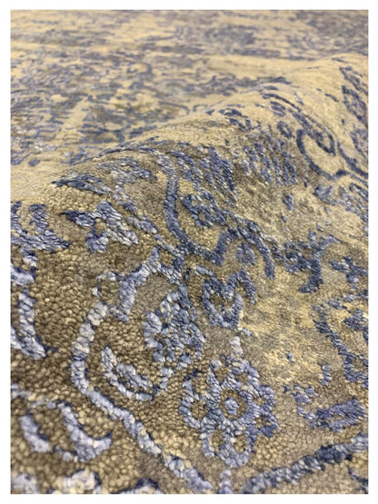 Artisan Dakota Silver InkBlue Transitional Knotted Rug - Rugs - Artisan - Atlanta Designer Rugs