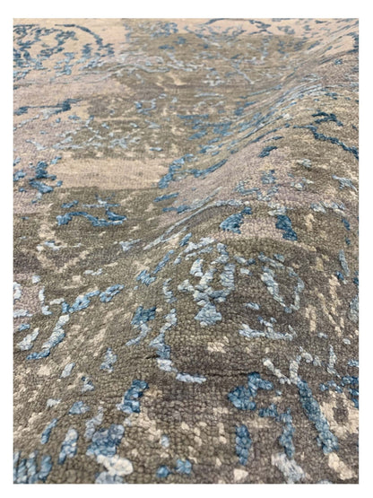 Artisan Dakota Silver Blue Transitional Knotted Rug - Rugs - Artisan - Atlanta Designer Rugs