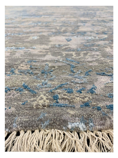 Artisan Dakota Silver Blue Transitional Knotted Rug - Rugs - Artisan - Atlanta Designer Rugs