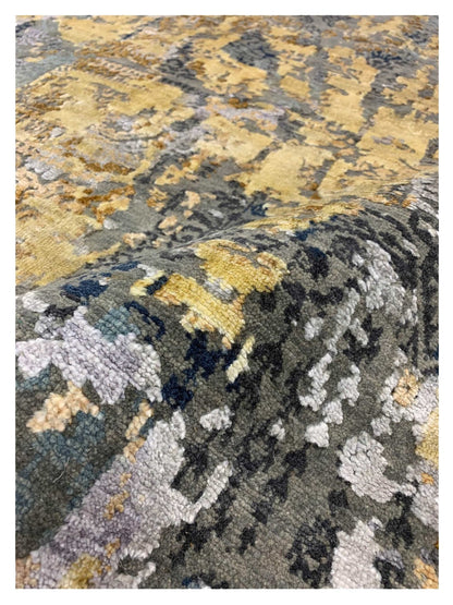 Artisan Dakota Silver Gold Transitional Knotted Rug - Rugs - Artisan - Atlanta Designer Rugs