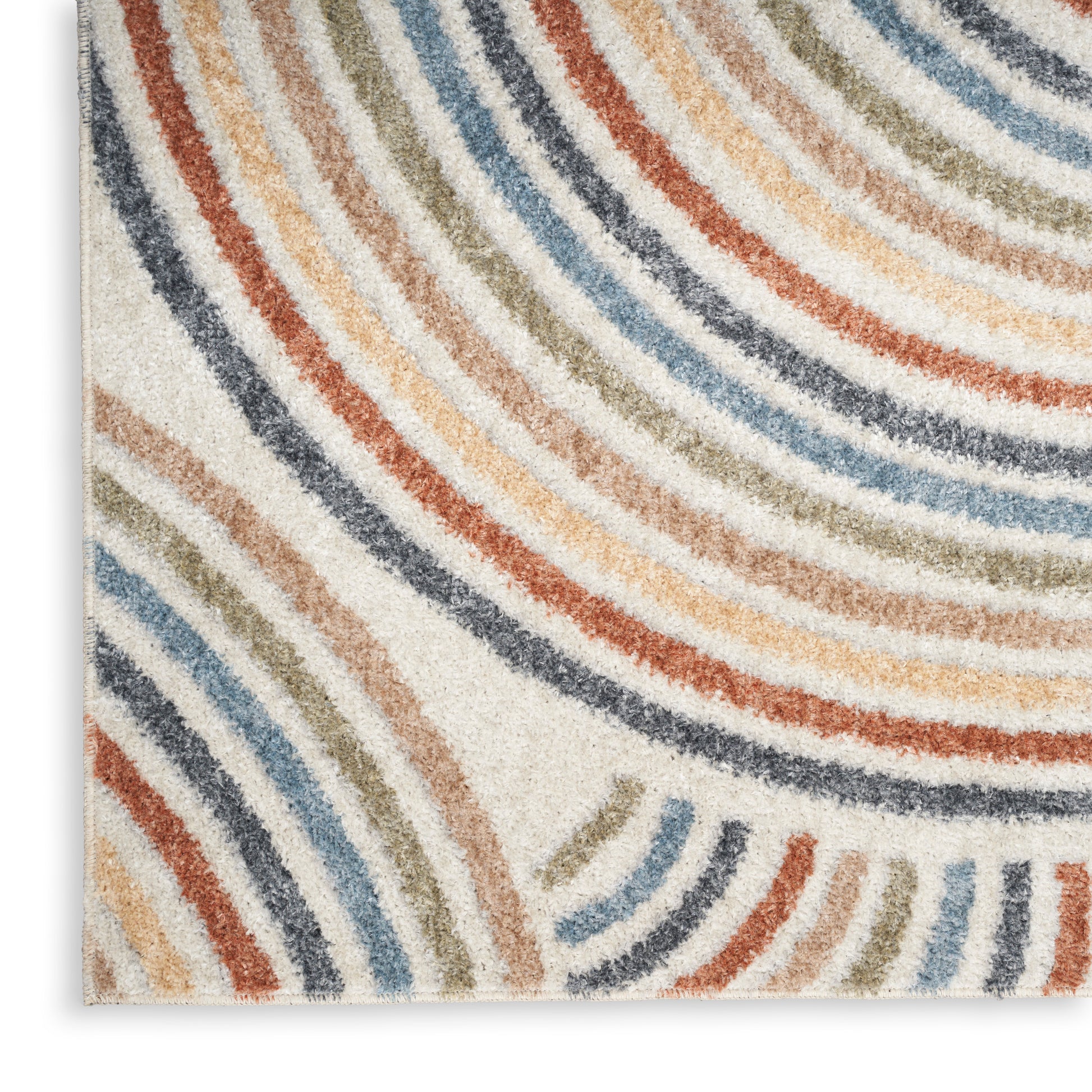 Nourison Home Astra Machine Washable  Ivory Multicolor  Contemporary