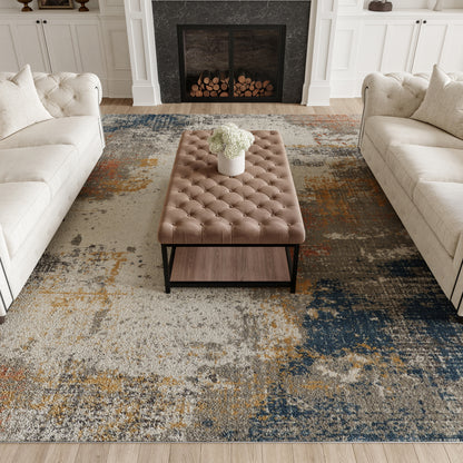 Nourison Home Rustic Textures  Grey Blue  Contemporary