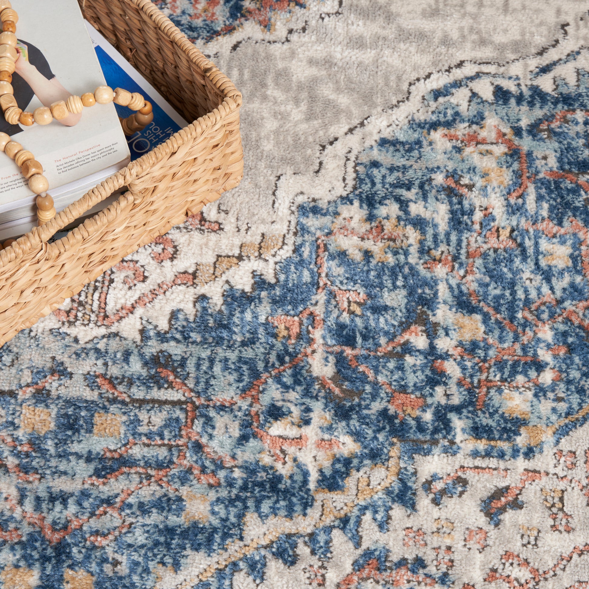 Nourison Home Quarry  Blue Grey  Traditional