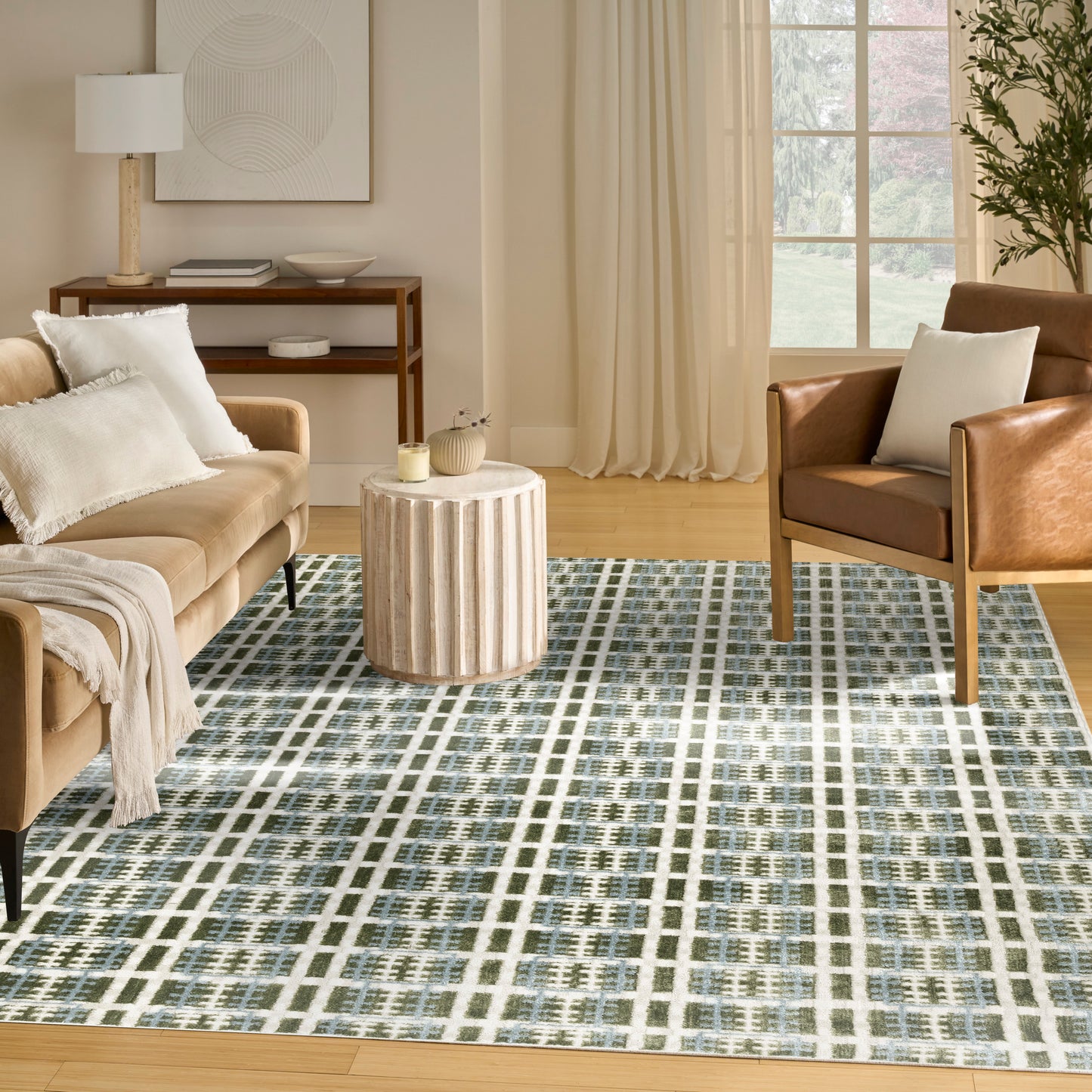 Nourison Home Nordic  Blue Green  Contemporary