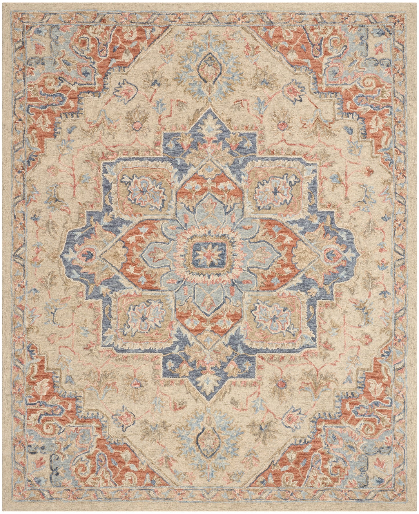 Nourison Home Maison MSO06 Ivory Rust Traditional Hand Tufted Rug