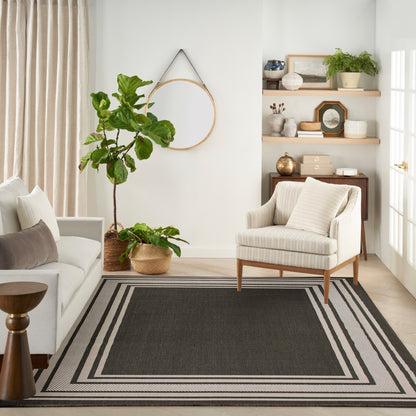 Nourison Home Horizon Indoor/Outdoor  Black  Contemporary