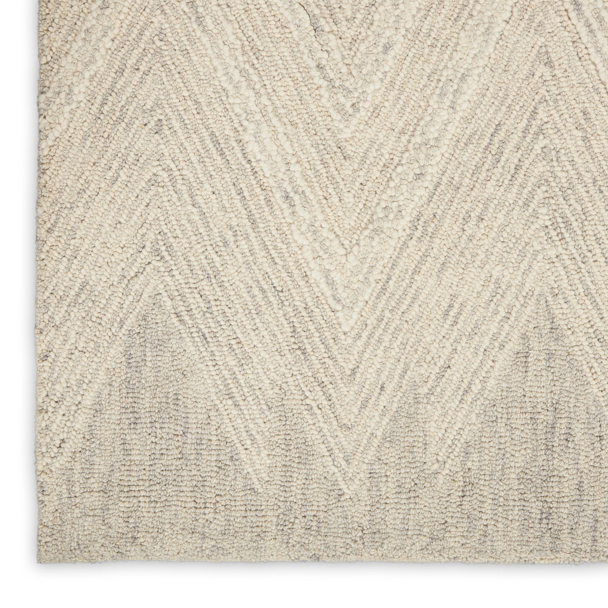 Nourison Home Interlock  Ivory Grey  Contemporary
