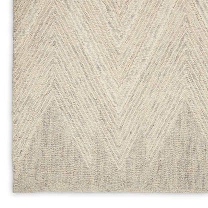 Nourison Home Interlock  Ivory Grey  Contemporary
