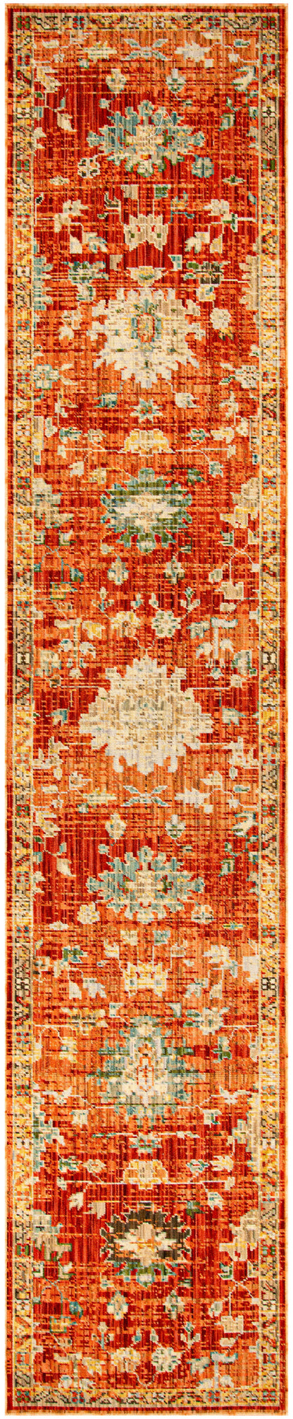 Nourison Home Antique Bloom ANB01 Brick Traditional Machine Woven Rug