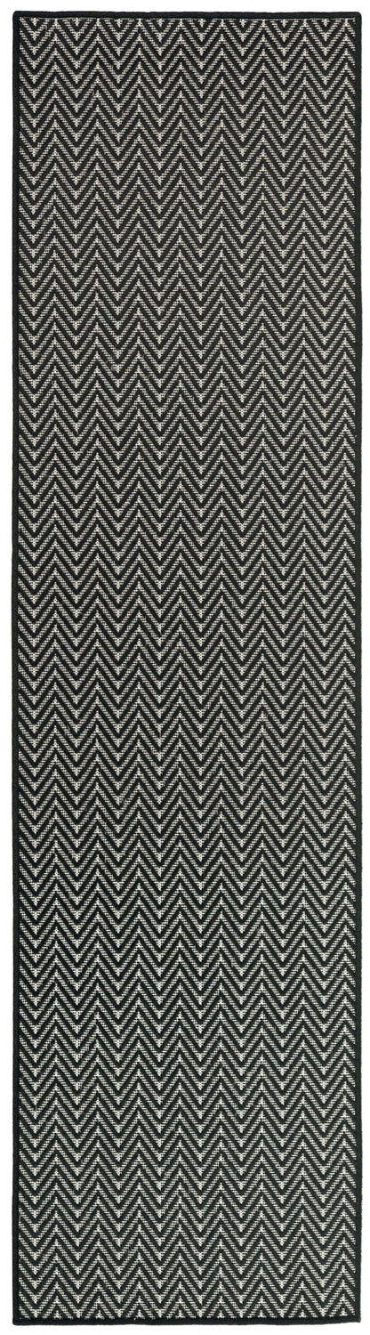 Nourison Home Horizon Indoor/Outdoor HOZ02 Black Contemporary Power-loomed Rug