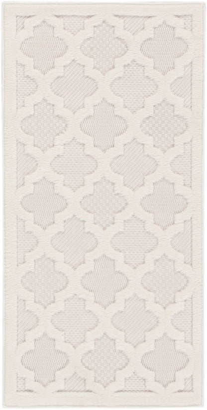 Nourison Home Easy Care NES01 Ivory White Contemporary Flat Weave Rug