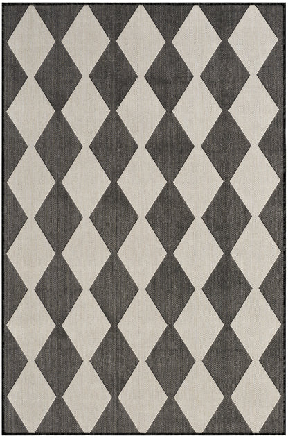 Nourison Home Positano POS04 Black Contemporary Power-loomed Rug