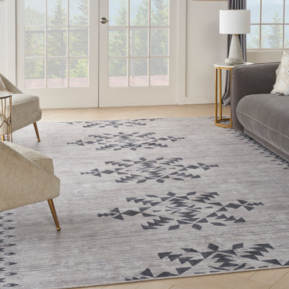 Nourison Home New Concept Washables  Ivory Charcoal  Contemporary