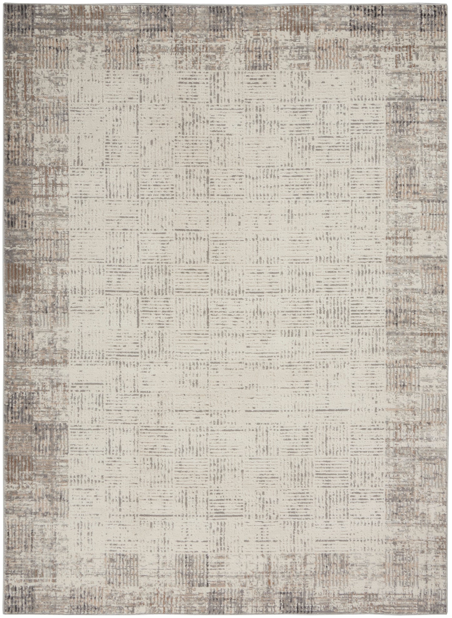 Nourison Home Elation ETN05 Ivory Grey Contemporary Power-loomed Rug