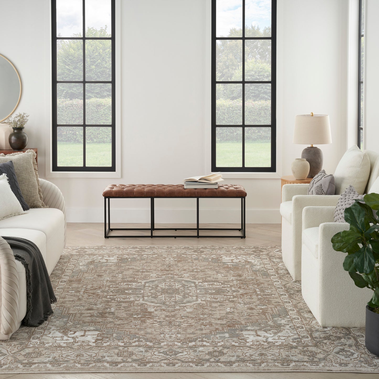 Nourison Home Quarry  Beige  Transitional