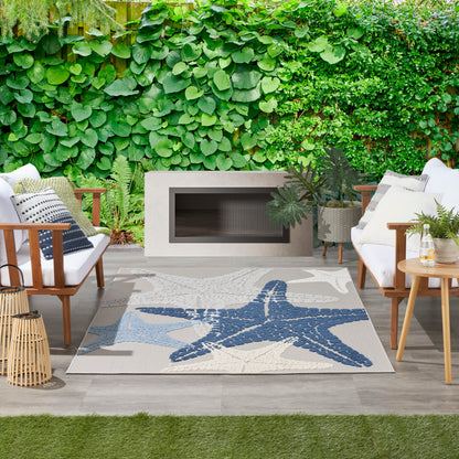 Nourison Home Aloha  Grey Multicolor  Contemporary