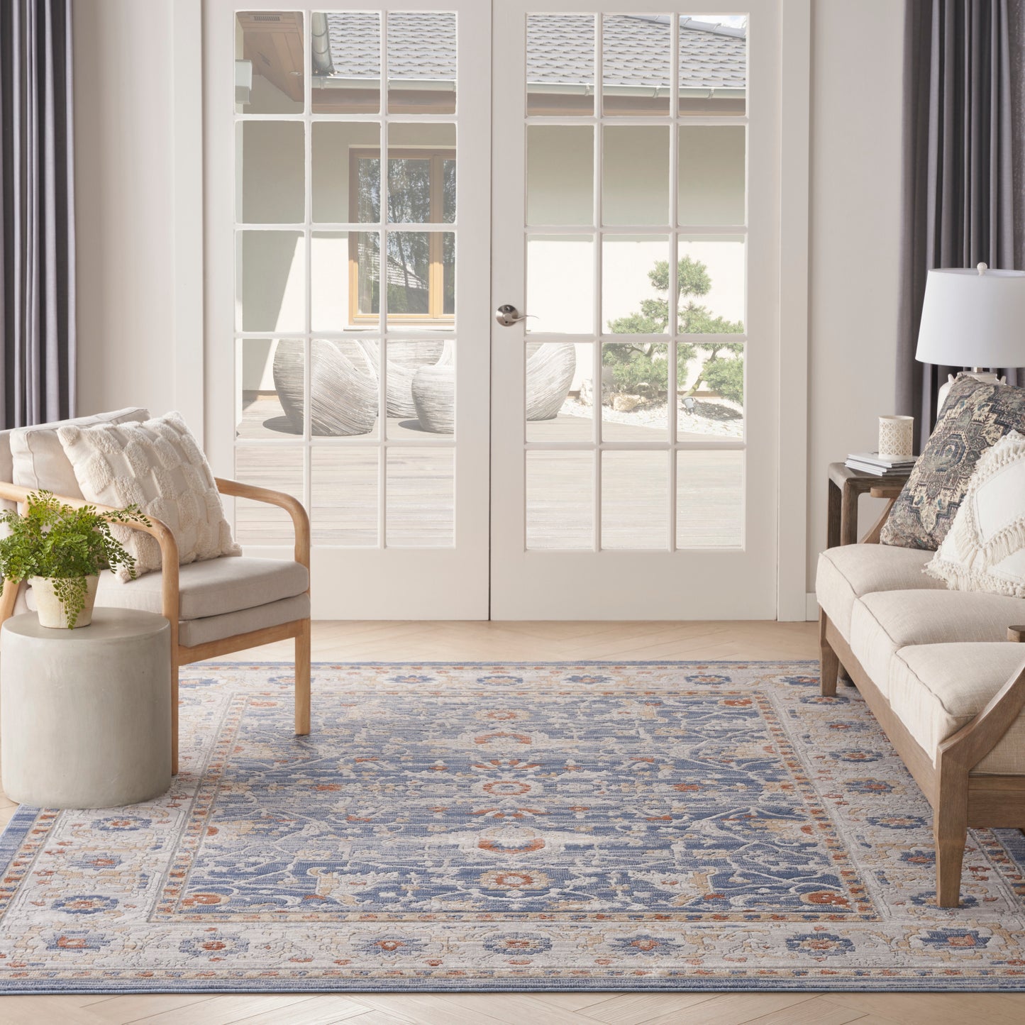 Nourison Home Series 4  Light Blue Grey  Traditional