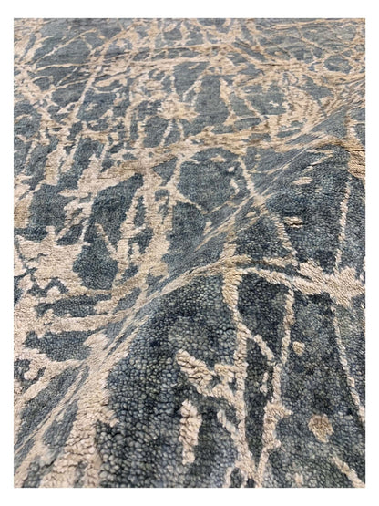 Artisan Dakota Blue Silver Transitional Knotted Rug - Rugs - Artisan - Atlanta Designer Rugs