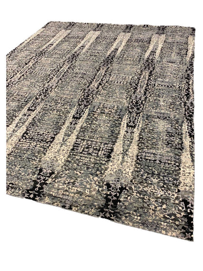 Artisan Reese Charcoal Beige Transitional Knotted Rug - Rugs - Artisan - Atlanta Designer Rugs