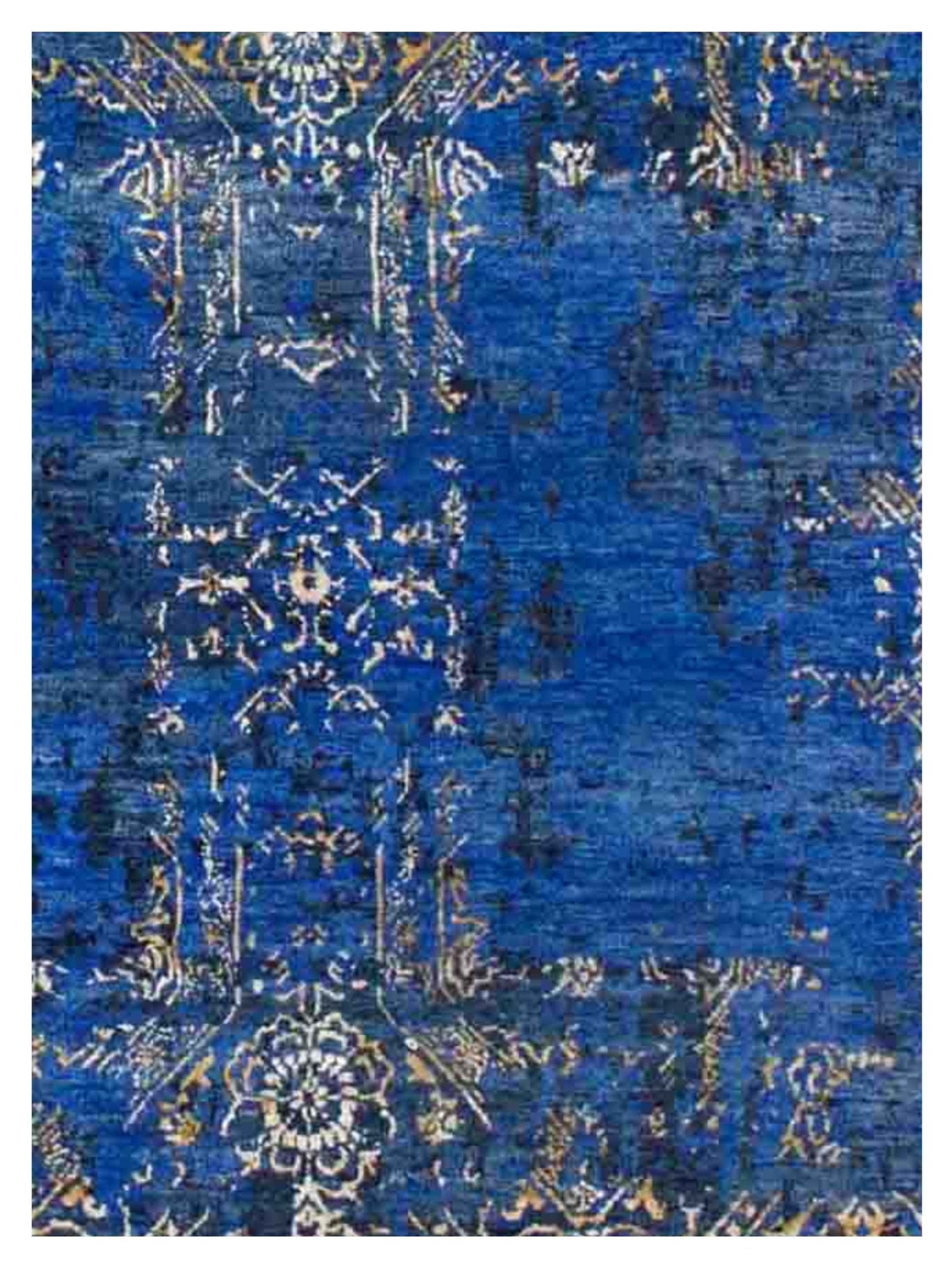 Artisan Dakota Navy Blue Gold Transitional Knotted Rug - Rugs - Artisan - Atlanta Designer Rugs