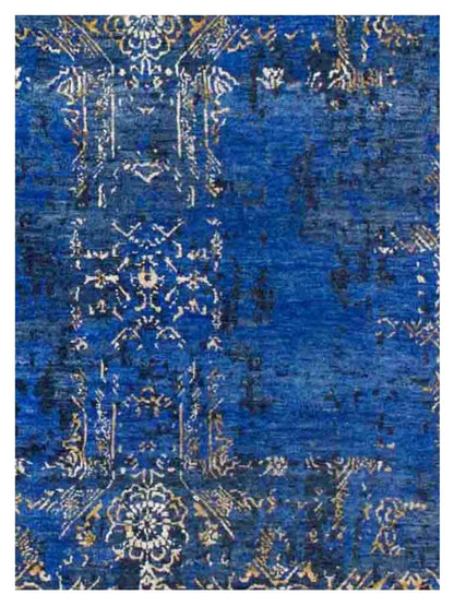 Artisan Dakota Navy Blue Gold Transitional Knotted Rug - Rugs - Artisan - Atlanta Designer Rugs