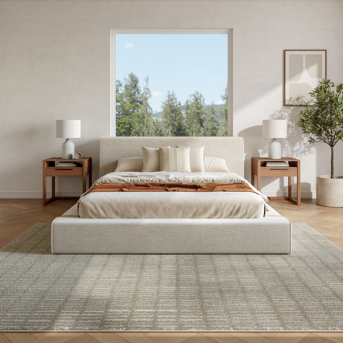 Nourison Home Modern Comfort  Grey Ivory  Contemporary