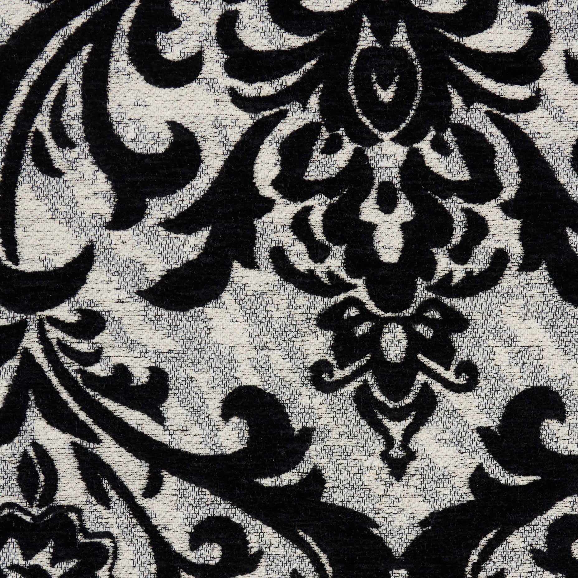 Nourison Home Damask  Black White  Traditional